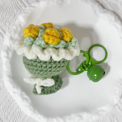 🌸Mini Crochet Floral Bouquet Keychain
