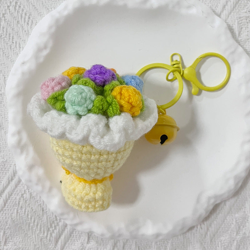 🌸Mini Crochet Floral Bouquet Keychain