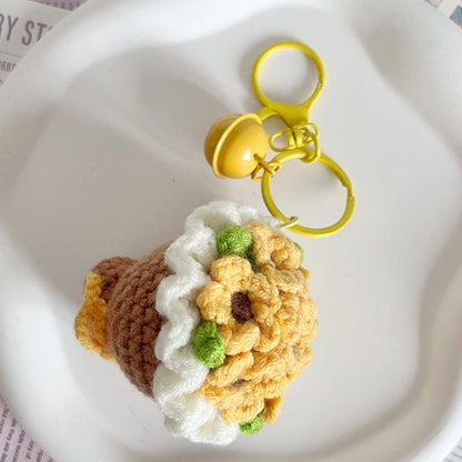 🌸Mini Crochet Floral Bouquet Keychain