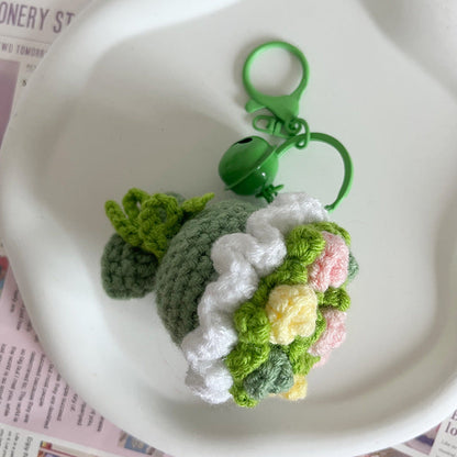 🌸Mini Crochet Floral Bouquet Keychain