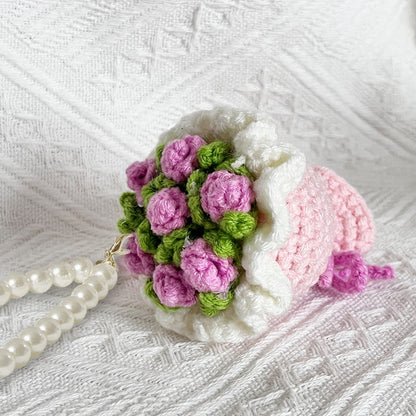 🌸Mini Crochet Floral Bouquet Keychain