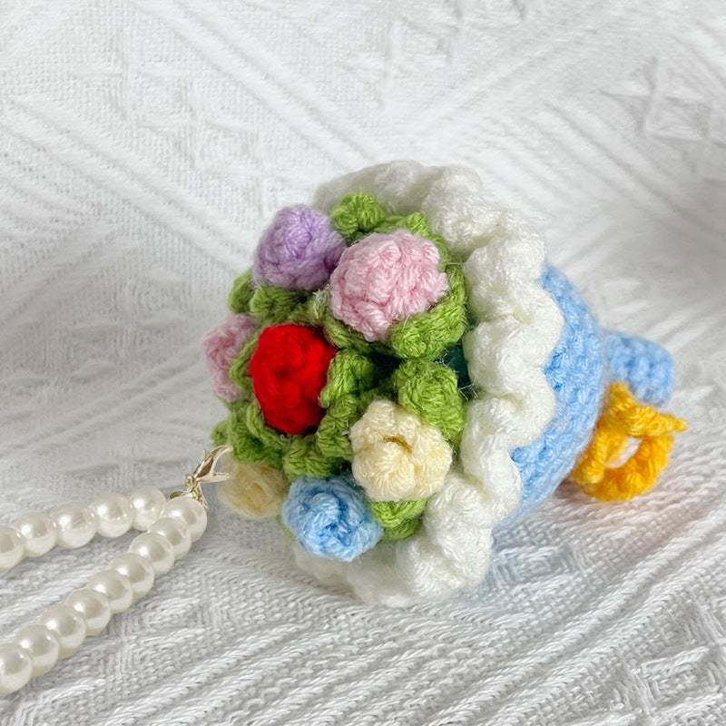 🌸Mini Crochet Floral Bouquet Keychain