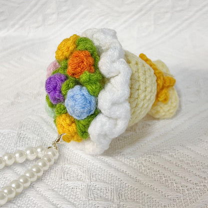 🌸Mini Crochet Floral Bouquet Keychain