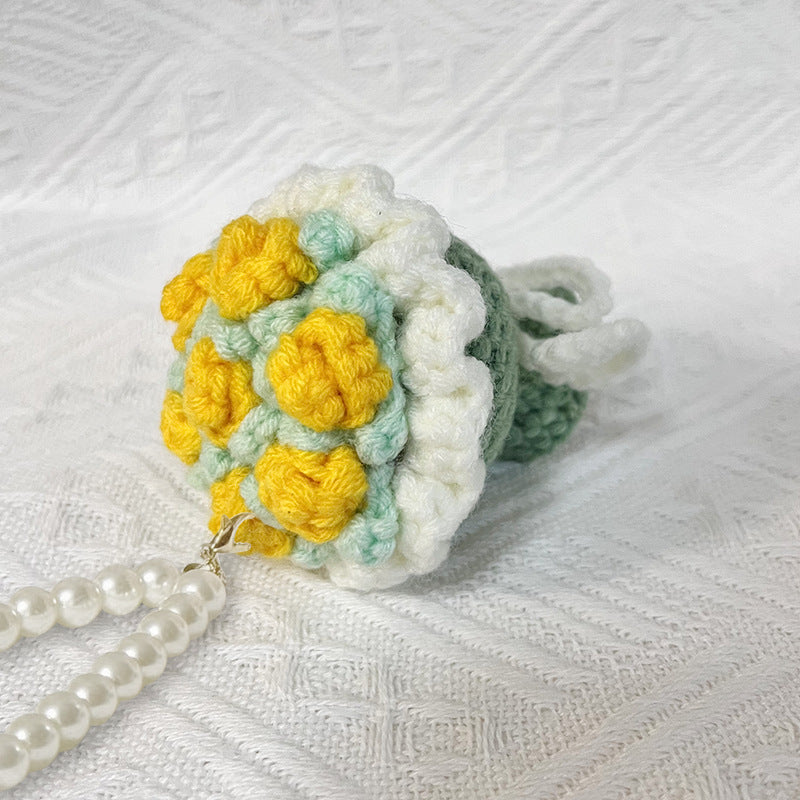 🌸Mini Crochet Floral Bouquet Keychain
