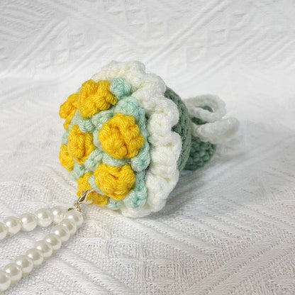 🌸Mini Crochet Floral Bouquet Keychain
