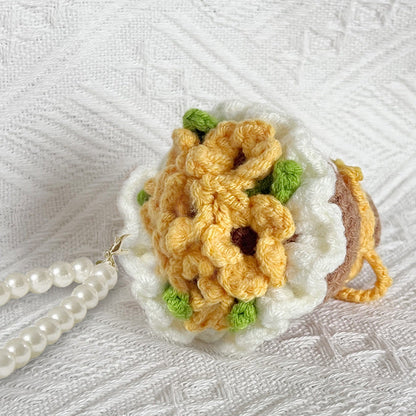 🌸Mini Crochet Floral Bouquet Keychain