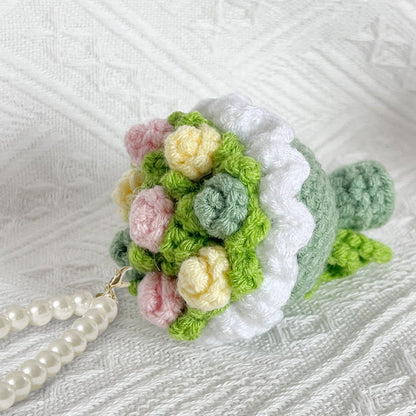 🌸Mini Crochet Floral Bouquet Keychain