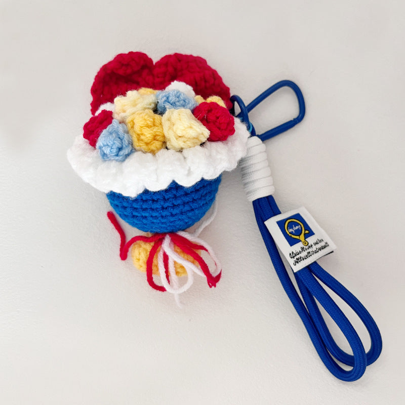 🌸Mini Crochet Floral Bouquet Keychain