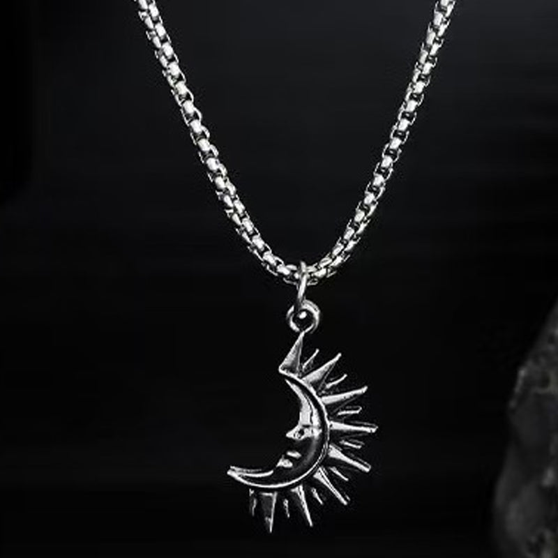 🎁Valentine's Day Gift🔥Sun & Moon Spliced Pendant Necklace Set