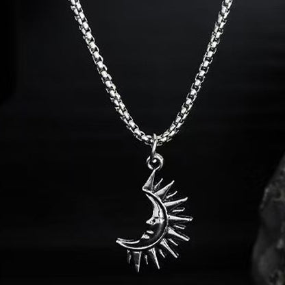 🎁Valentine's Day Gift🔥Sun & Moon Spliced Pendant Necklace Set