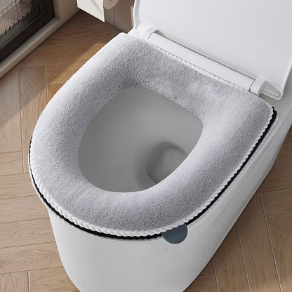 Plush Toilet Seat Cover with Handle