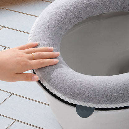 Plush Toilet Seat Cover with Handle