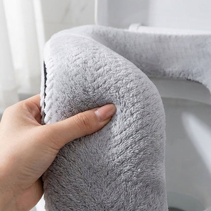 Plush Toilet Seat Cover with Handle