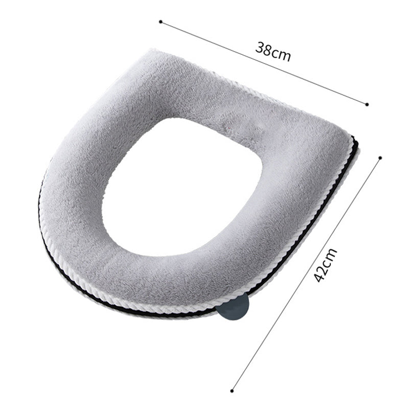 Plush Toilet Seat Cover with Handle