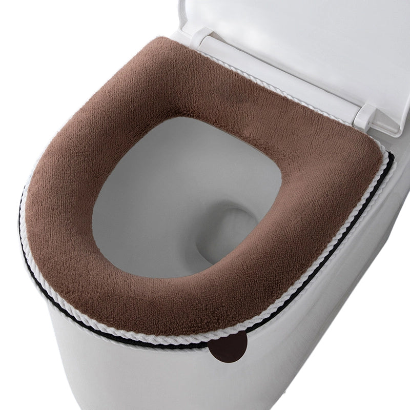 Plush Toilet Seat Cover with Handle