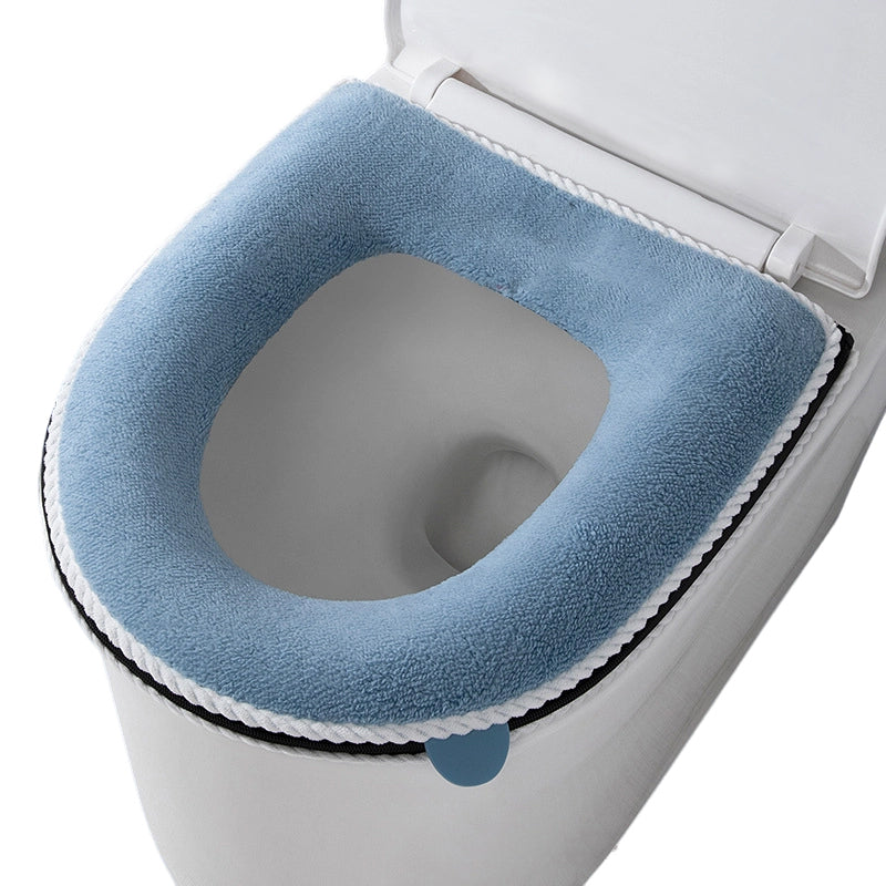 Plush Toilet Seat Cover with Handle
