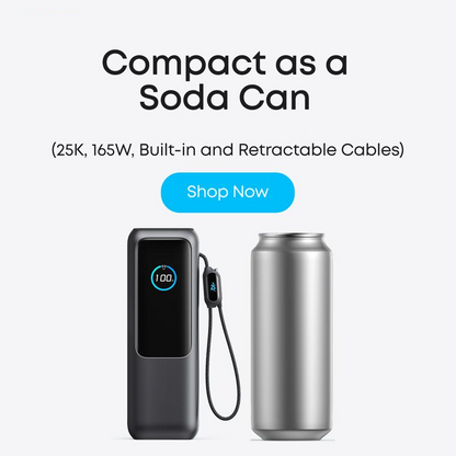 ⚡Laptop Power Bank, 20,000mAh Portable Charger with Triple 100W USB-C Ports for Multi-Device Charging