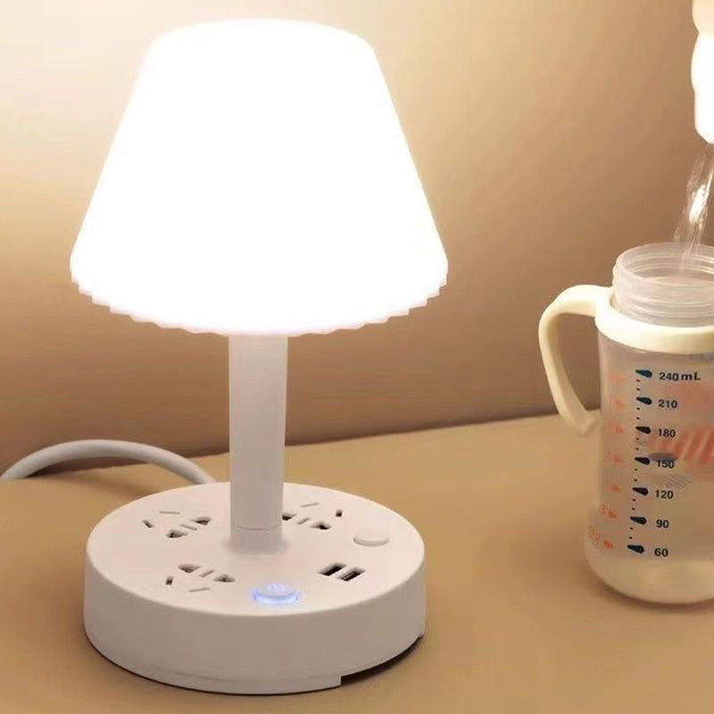 Table Lamp with USB Port and Outlet