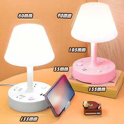 Table Lamp with USB Port and Outlet
