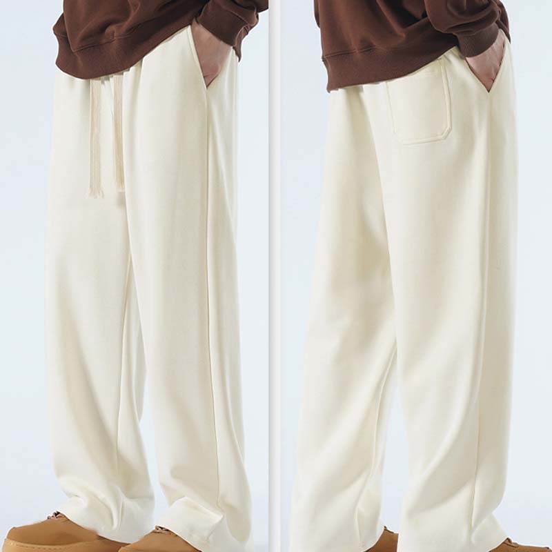 Men's Casual Loose Straight Leg Drawstring Pants