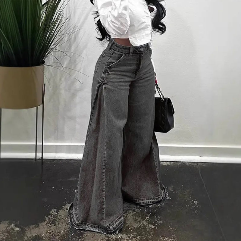Women’s High-Waist Oversized Wide-Leg Jeans