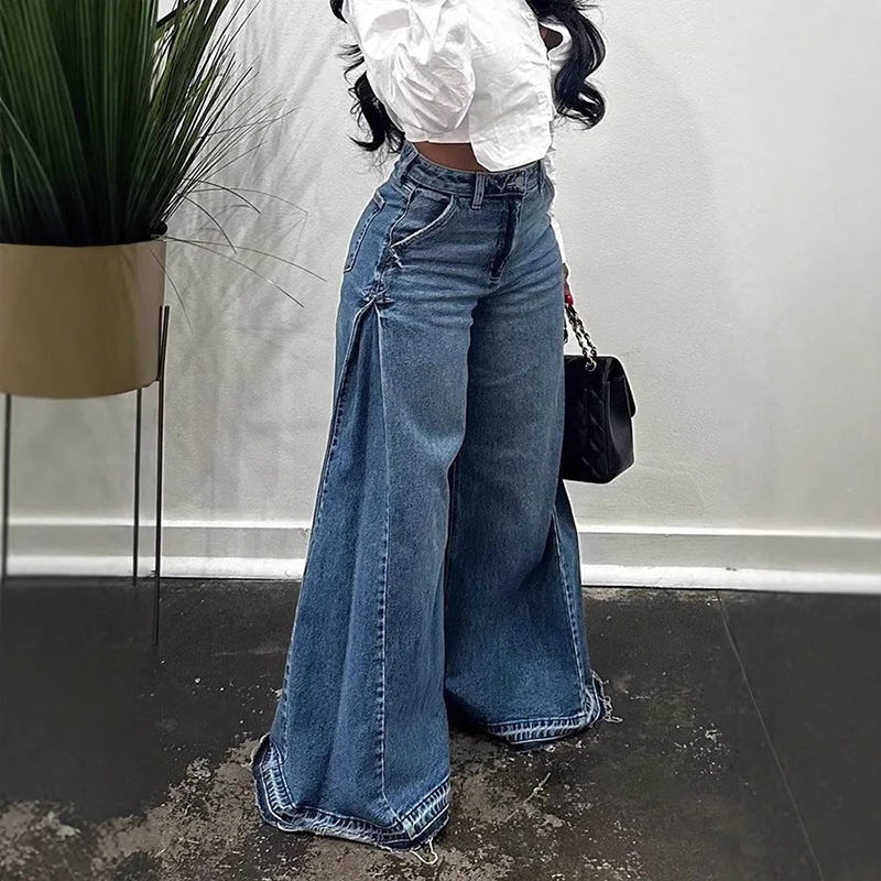 Women’s High-Waist Oversized Wide-Leg Jeans