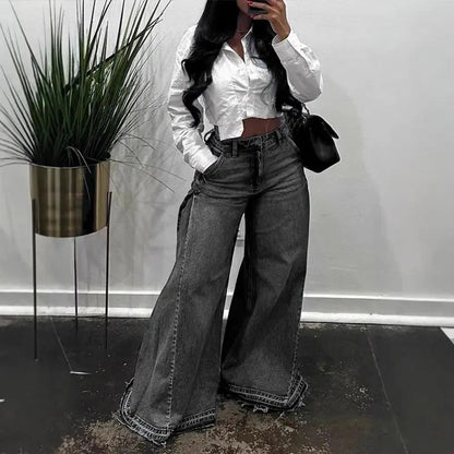 Women’s High-Waist Oversized Wide-Leg Jeans