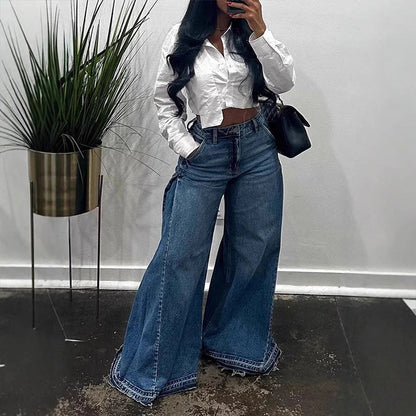 Women’s High-Waist Oversized Wide-Leg Jeans