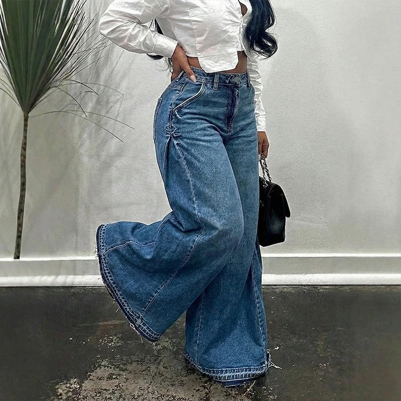 Women’s High-Waist Oversized Wide-Leg Jeans