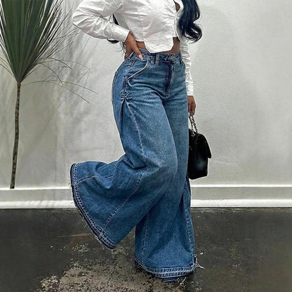 Women’s High-Waist Oversized Wide-Leg Jeans