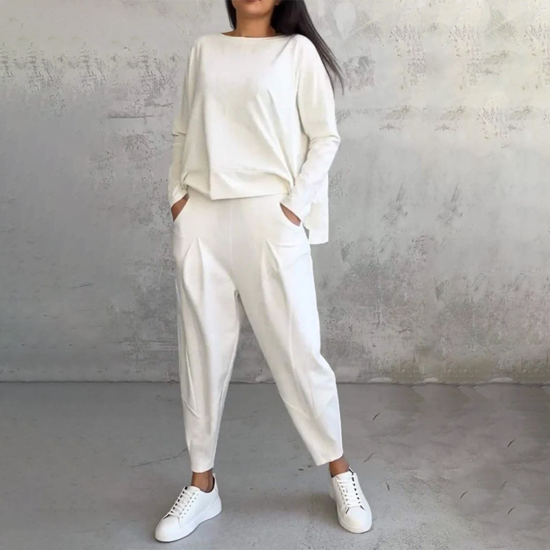 Women’s Casual Boat Neck Top & Pants Set