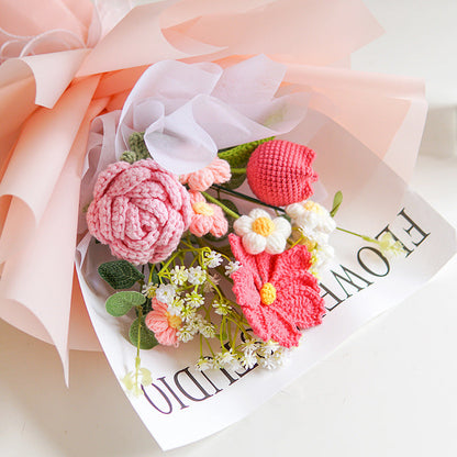 Handmade Delicate Crochet Flower Bouquet