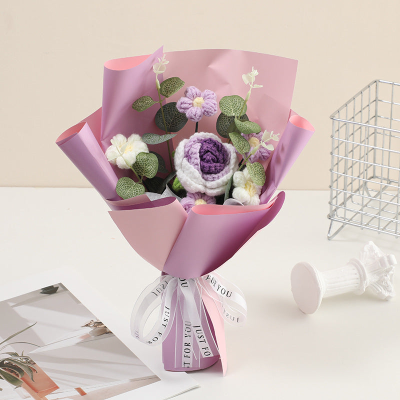 Handmade Delicate Crochet Flower Bouquet