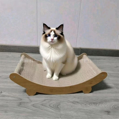 ✨ 2026 New Arrival | 2-in-1 Sisal Cat Scratcher Lounger | Space-Saving & Durable 🐱【50% OFF】