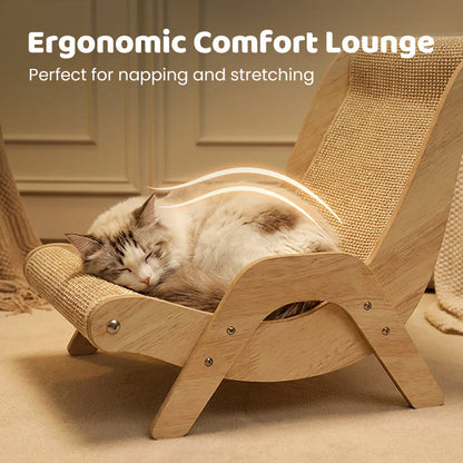 ✨ 2026 New Arrival | 2-in-1 Sisal Cat Scratcher Lounger | Space-Saving & Durable 🐱【50% OFF】