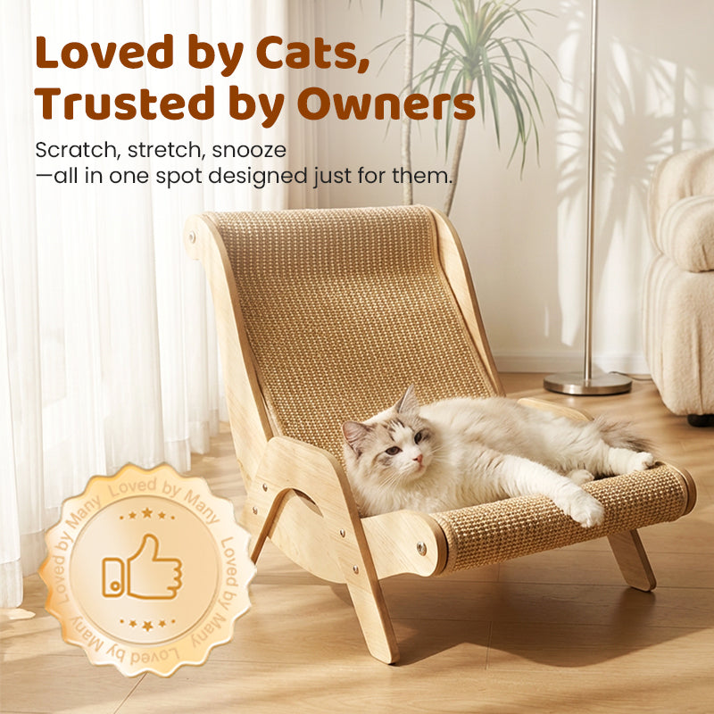 ✨ 2026 New Arrival | 2-in-1 Sisal Cat Scratcher Lounger | Space-Saving & Durable 🐱【50% OFF】