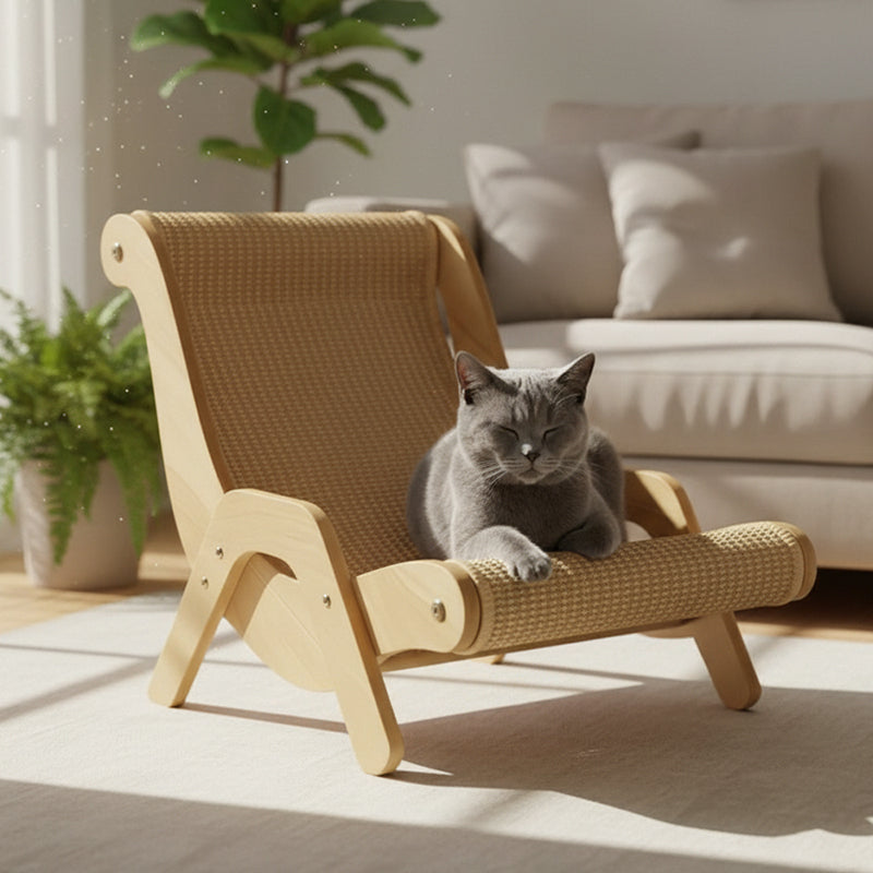 ✨ 2026 New Arrival | 2-in-1 Sisal Cat Scratcher Lounger | Space-Saving & Durable 🐱【50% OFF】