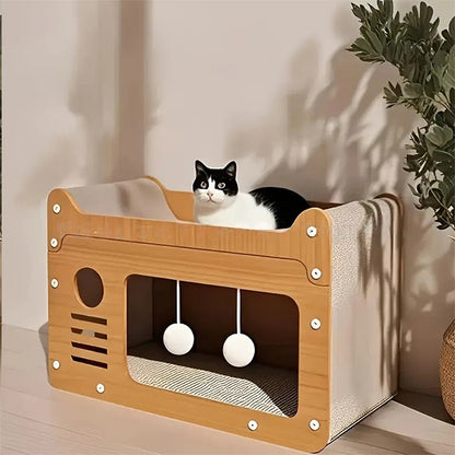 ✨ 2026 New Arrival | 2-in-1 Sisal Cat Scratcher Lounger | Space-Saving & Durable 🐱【50% OFF】