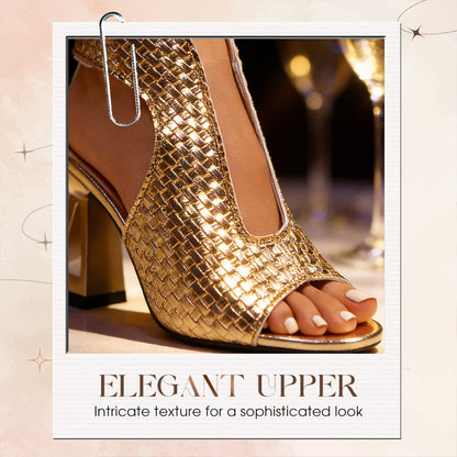👡 50% OFF NOW! ✨ Women's Elegant Peep-Toe Heeled Sandals – Comfortable Block Heel, Adjustable Strap & Chic Design 💃