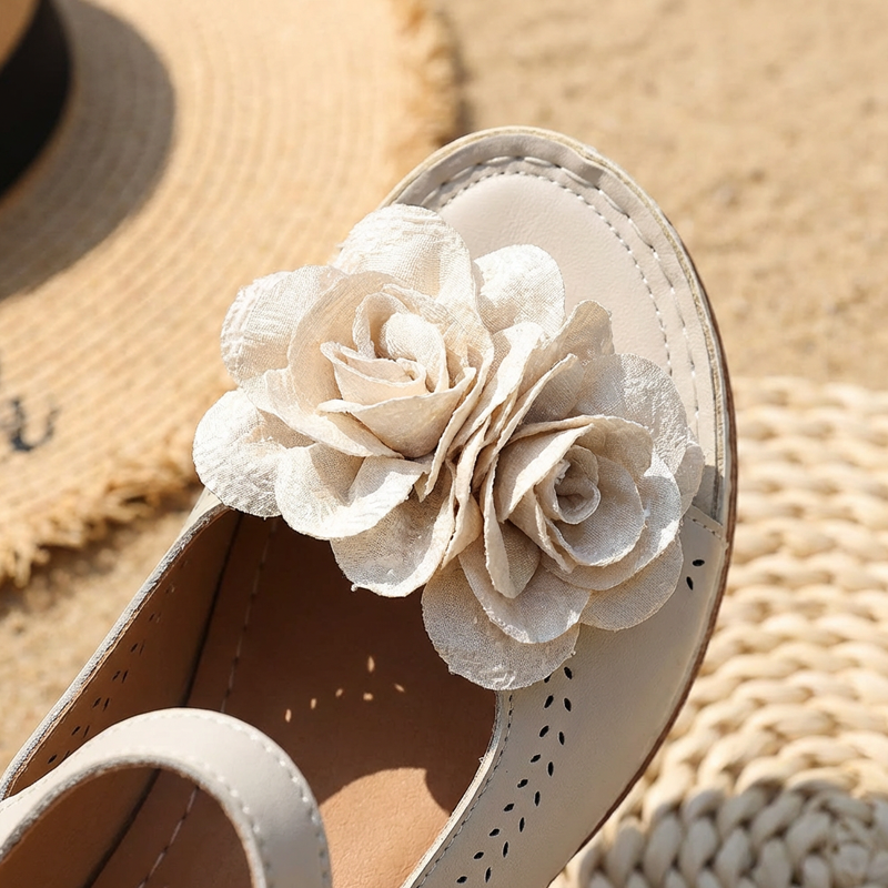 👡 49% OFF NOW! 🌸 Women's 3D Floral Peep-Toe Block Heel Sandals – Comfortable Heel, Adjustable Strap & Elegant Style 👠