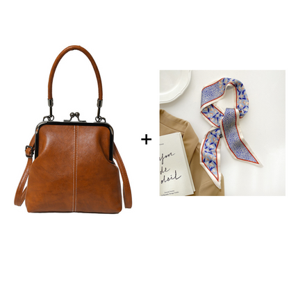 Vintage Kiss-Lock Bag – 2-in-1 Carry & Organized