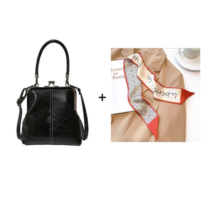 Vintage Kiss-Lock Bag – 2-in-1 Carry & Organized