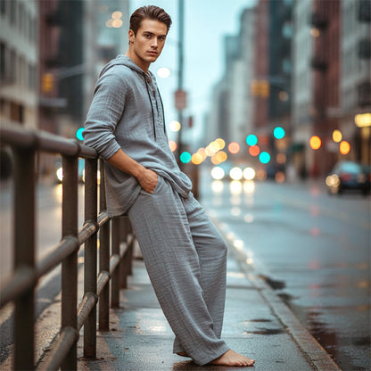 ⏰ Now only 50% off!🔥Men's Hooded Casual Loose Top & Pants 2-Piece Set