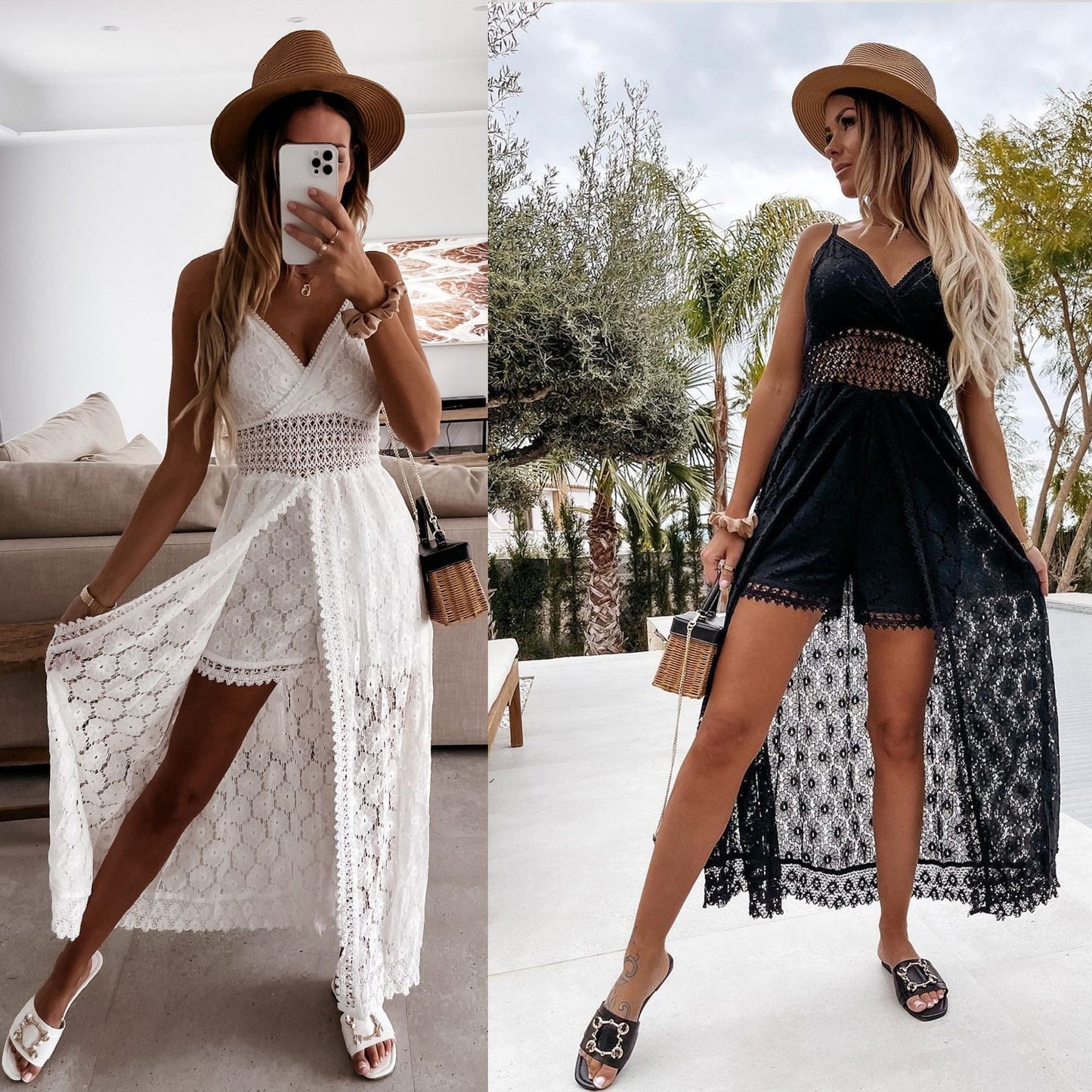 👗Women's Jumpsuit with Spaghetti Straps – Loose Leisure Jumpsuit with Cut-Out Design✨