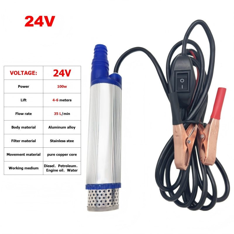 Portable Submersible Electric Pump with Alligator Clips