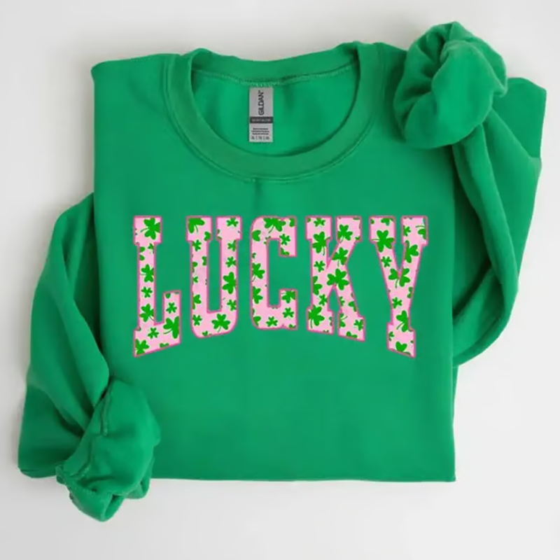 Women's Lucky Shamrock Graphic Sweatshirt