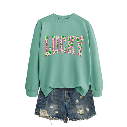 Women's Lucky Shamrock Graphic Sweatshirt