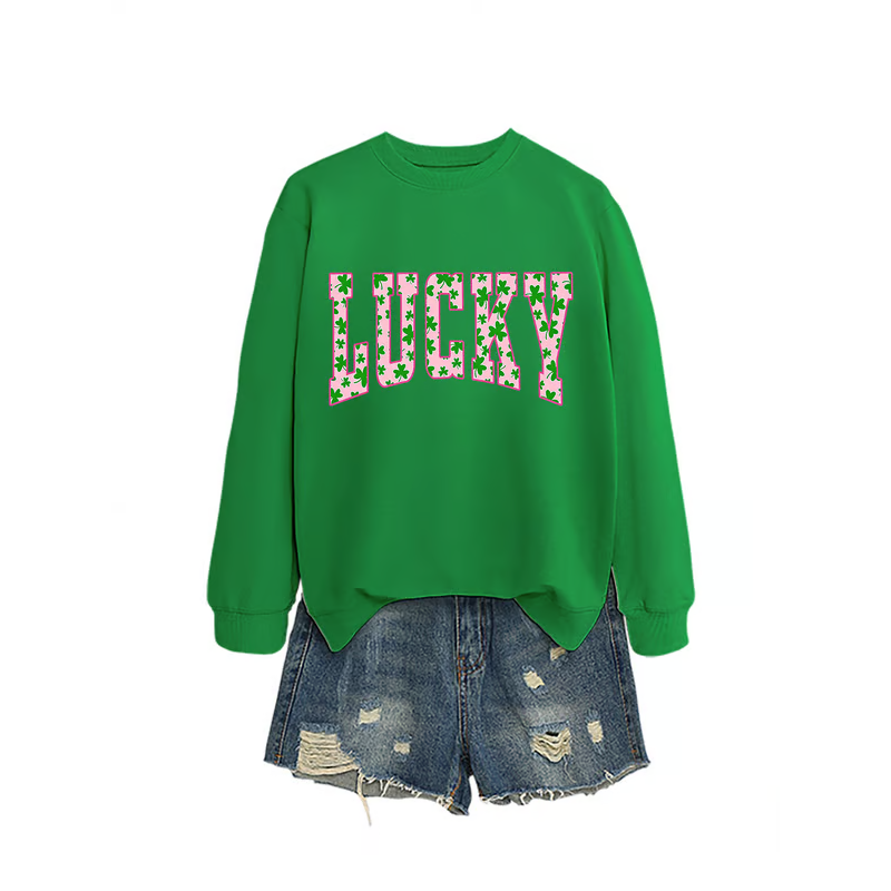 Women's Lucky Shamrock Graphic Sweatshirt