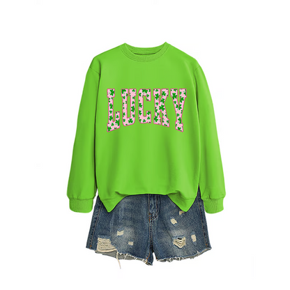 Women's Lucky Shamrock Graphic Sweatshirt