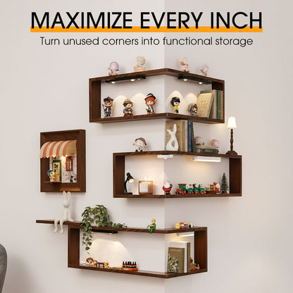 🥳2026 HOT SALE🥳 💝Rustic Wood Corner Wall Shelf
